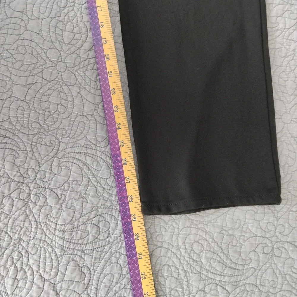 Vtg Y2K Lee Womens 18 Comfort Knit‎ Straight Leg Dress Pants Black Capsule Basic